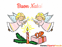 Merry Christmas Gif Animation in Italian