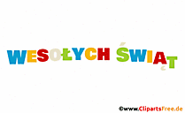 Frohe Weihnachten auf Polnisch animierter Text