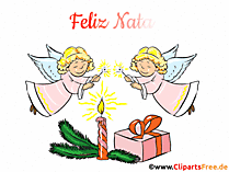 Gratulation zu Weihnachten auf Portugiesisch Clipart, Gif, Bild