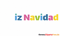 Frohe Weihnachten auf Spanisch Clipart animiert