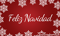 Frohe Weihnachten Grusskarte auf Spanisch
