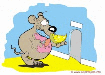 Kostenlose GIF Animation Maus und Käse - Free animated GIF