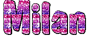 Milan Vorname Junge - Glitzernamen animiert