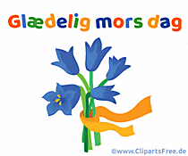 Анимированная открытка ко Дню матери на датском языке