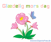 Glückwunschkarte zum Muttertag auf Dänisch