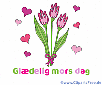 Gratulation zum Muttertag auf Dänisch