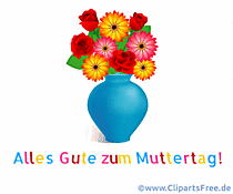 Blumenstrauß zum Muttertag Gif-Glückwunschkarte