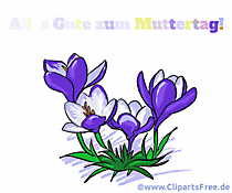 Электронная открытка ко Дню матери с красивыми цветами