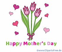 Animated picture for Mother's Day in English