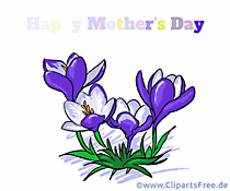Lindo cartão com flores para o dia das mães em inglês