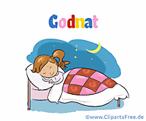 Grusskarte Gute Nacht auf Dänisch