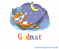 Gute Nacht auf Dänisch als Bild