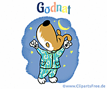 Gute Nacht Bild auf Dänisch