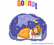 Gute Nacht Güsse auf Dänisch für Kinder Bild