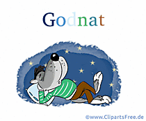 Gute Nacht in Dänischer Sprache Gif-Bild