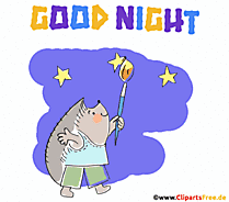 Igel malt Sterne auf Nachthimmel Gif, Clipart, Animation