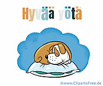Jó éjszakát gif animációk finnül