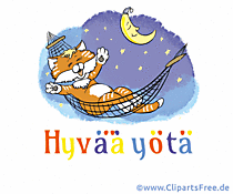 Wie sagt man Gute Nacht auf Finnisch Gif-Bild