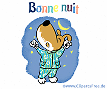 Gruß Gute Nacht auf Französisch