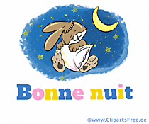 Gute Nacht auf Französisch Bild, Gif, Illustration
