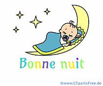 Gute Nacht auf Französisch Gif-Animation