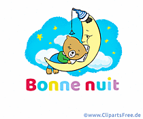Gute Nacht Wunsch auf Französisch zum Teilen im Internet