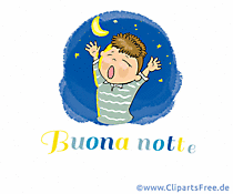Bild Gute Nacht auf Italienisch