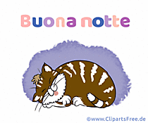 Clip Art Gute Nacht auf Italienisch
