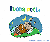GifGrußkarte Gute Nacht auf Italienisch