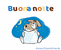 Grußkarte Gute Nacht auf Italienisch