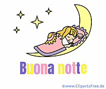 20+ Gute Nacht Gif Animationen auf Italienisch Cliparts, Bilder