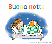 Gute Nacht GifAnimation auf Italienisch