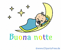 Good night gif animations in Italian