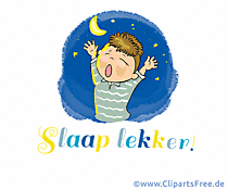 Gif-Animation Gute Nacht auf Niederländisch