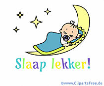 Gute Nacht auf Niederländisch E-Karte