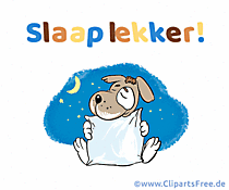 Gute Nacht auf Niederländisch Gruss für Kinder als Gif