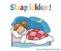 Wie sagt man Gute Nacht auf Niederländisch Grusskarte