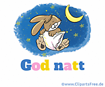 Gute Nacht auf Norwegisch Animation