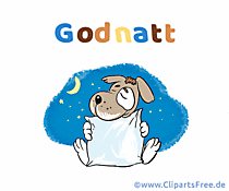 Gute Nacht Gruß auf Norwegisch als Gif-Bild