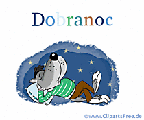 Grusskarte Gute Nacht auf Polnisch