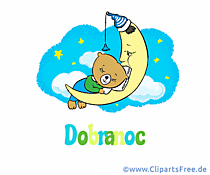 Gute Nacht Gruß auf Polnisch animiertes Bild