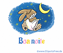 Gif animación Buenas noches en portugués