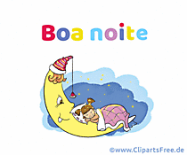 Gifanimation with saying good night in portuguese