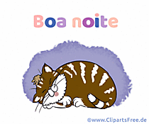 Grussbild Gute Nacht auf Portugiesisch