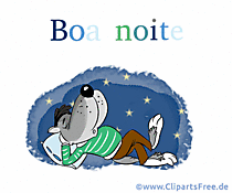 Bonne nuit en portugais Image à envoyer par e-mail