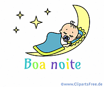 Good night in Portuguese gif image