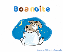 Gute Nacht Gruß auf Portugiesisch als Grußkarte zum Teilen im Netz