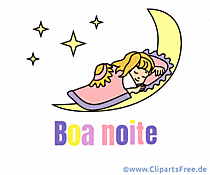 Beautiful greeting card Good night in Portuguese