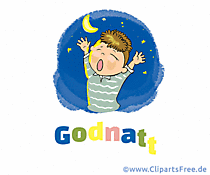 Bild Gute Nacht auf Schwedisch