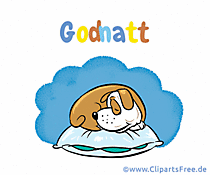 Grusskarte Gute Nacht auf Schwedisch